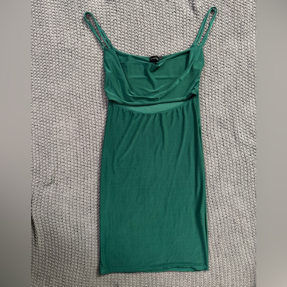 PrettyLittleThing Green Mini Dress